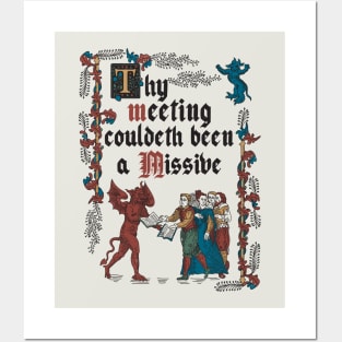 Could Have been an Email Medieval Style - funny retro vintage English history Posters and Art